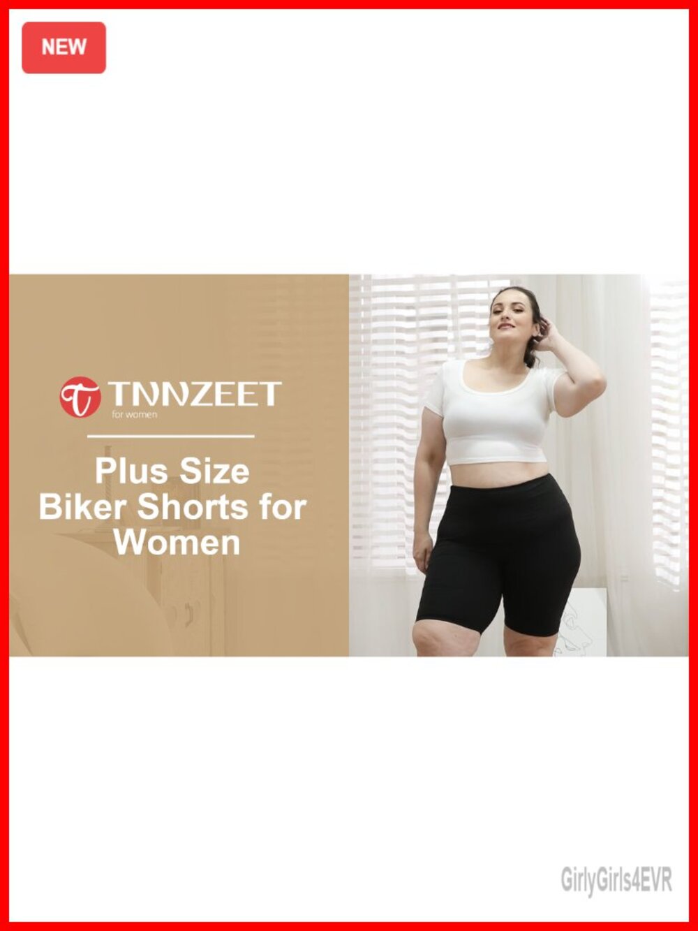 Plus Size Biker Shorts High Waisted Tummy Control Workout 2 Pack - Picture 6 of 6